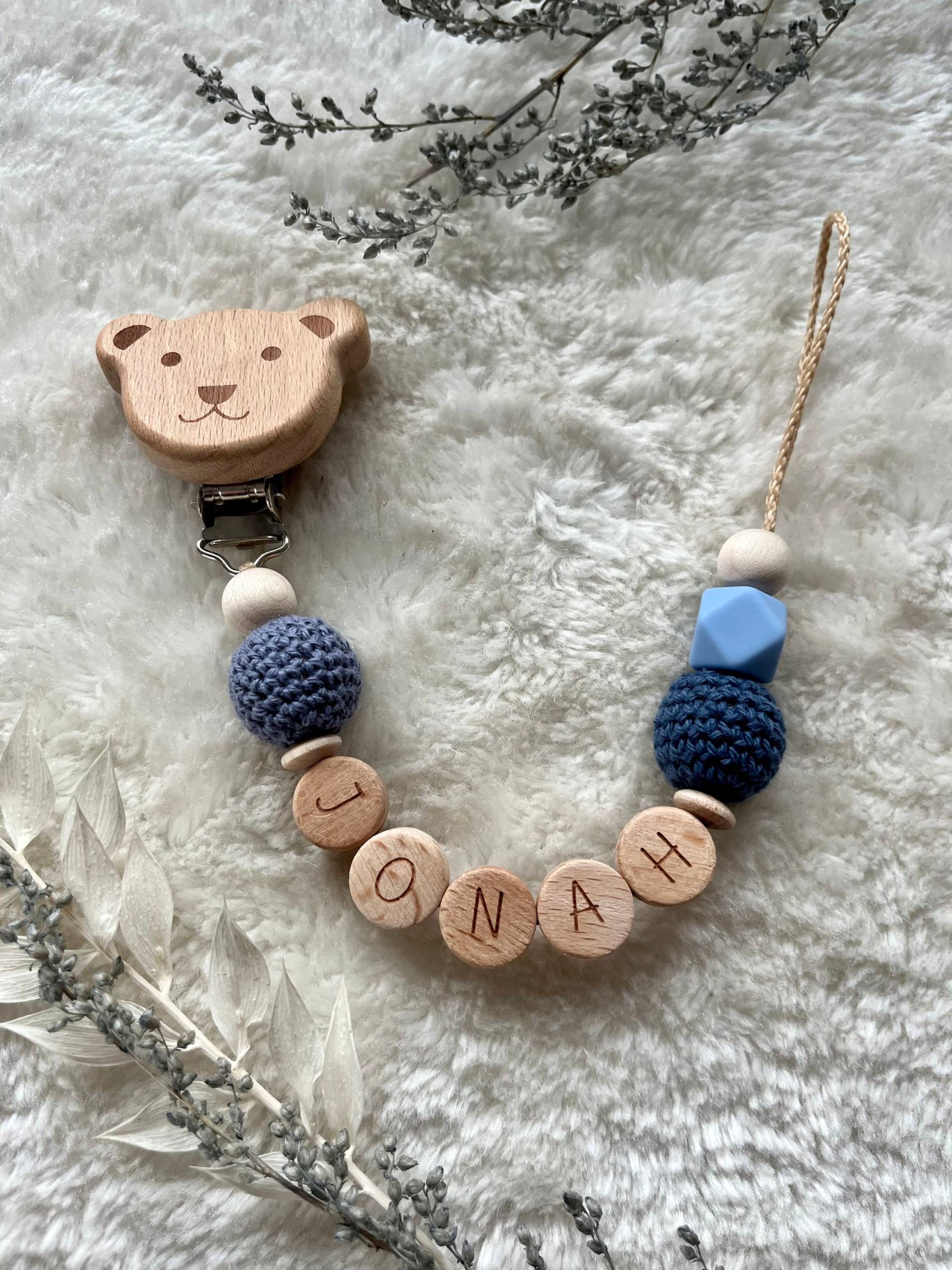 Schnullerkette Mit Namen| Junge| Blau Schnullerkette Mit Namen| Junge| Blau von Etsy - RosaRotDE