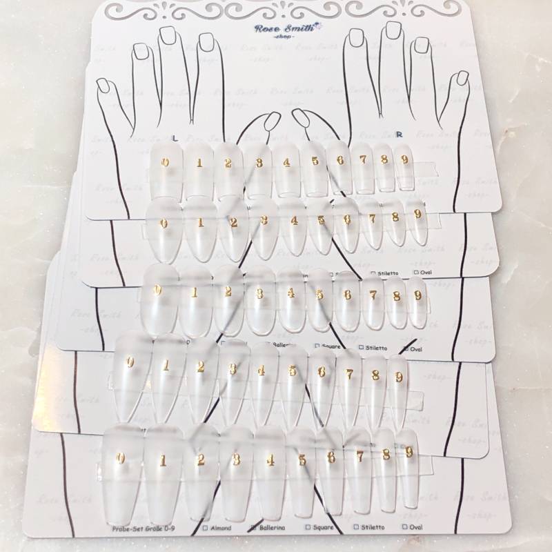 Sample Set | Full All 5 Shapes Try On Set Press Nails von Etsy - RoseManicure