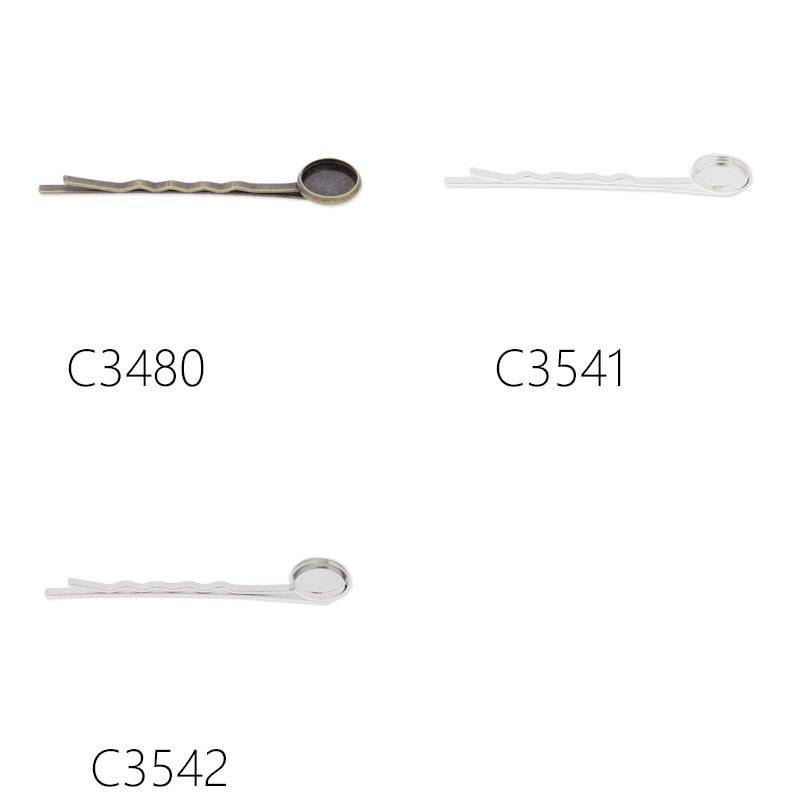 50 Stk Haarspange Blanko Haarnadel-Bobby Pin Mit 10mm Runder Lünettenfassung-Blanko Bobby Pins Tablett von Etsy - Rosebeading