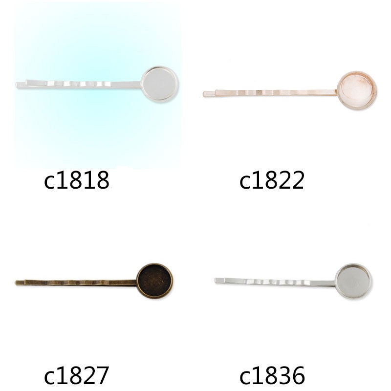 50 Stück 55x12 Mm Messing Bobby Pin Mit Lünette, Passen 12Mm Runde Cabochons, Pin, Haarnadel 50 Stück 55x12 Mm Messing Bobby Pin Mit Lünette, Passen 12Mm Runde Cabochons, Pin, Haarnadel von Etsy - Rosebeading