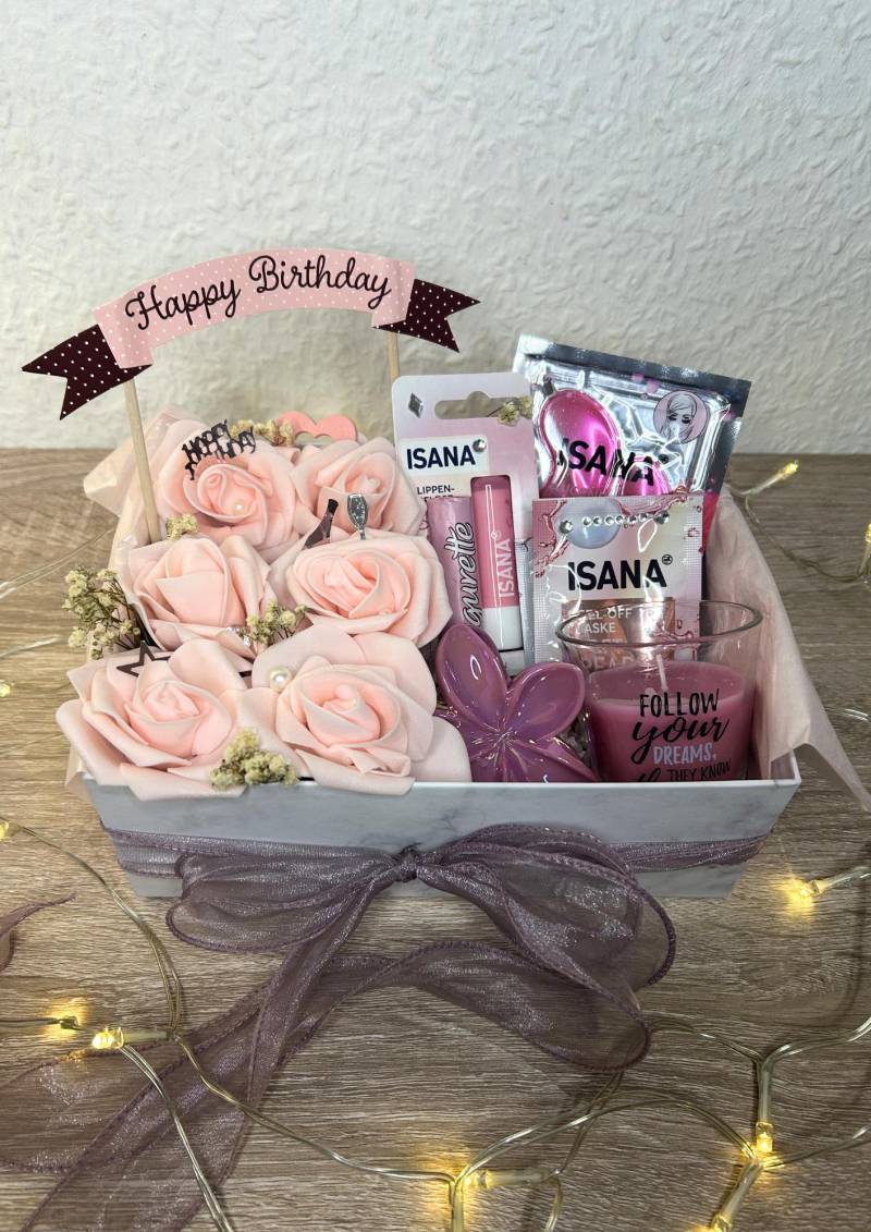 Mini Birthday Gift Box Xs | Self Care For Women Pink Package Small Present Cute Spa Rose von Etsy - RoseboundKreationen