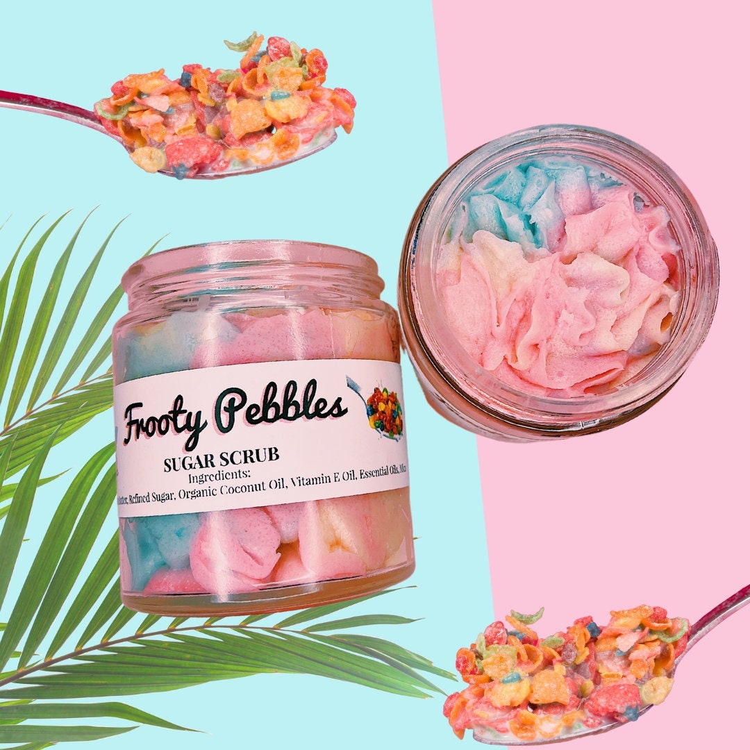 Frooty Pebbles Zuckerpeeling | Fruchtig Getreide Handgemacht Ausgeschlagen Selbstfürsorge Hautpflege Empfindliche Haut Peeling Muttertag Frooty Pebbles Zuckerpeeling | Fruchtig Getreide Handgemacht Ausgeschlagen Selbstfürsorge Hautpflege Empfindliche Haut Peeling Muttertag von Etsy - RosellasRadianceShop