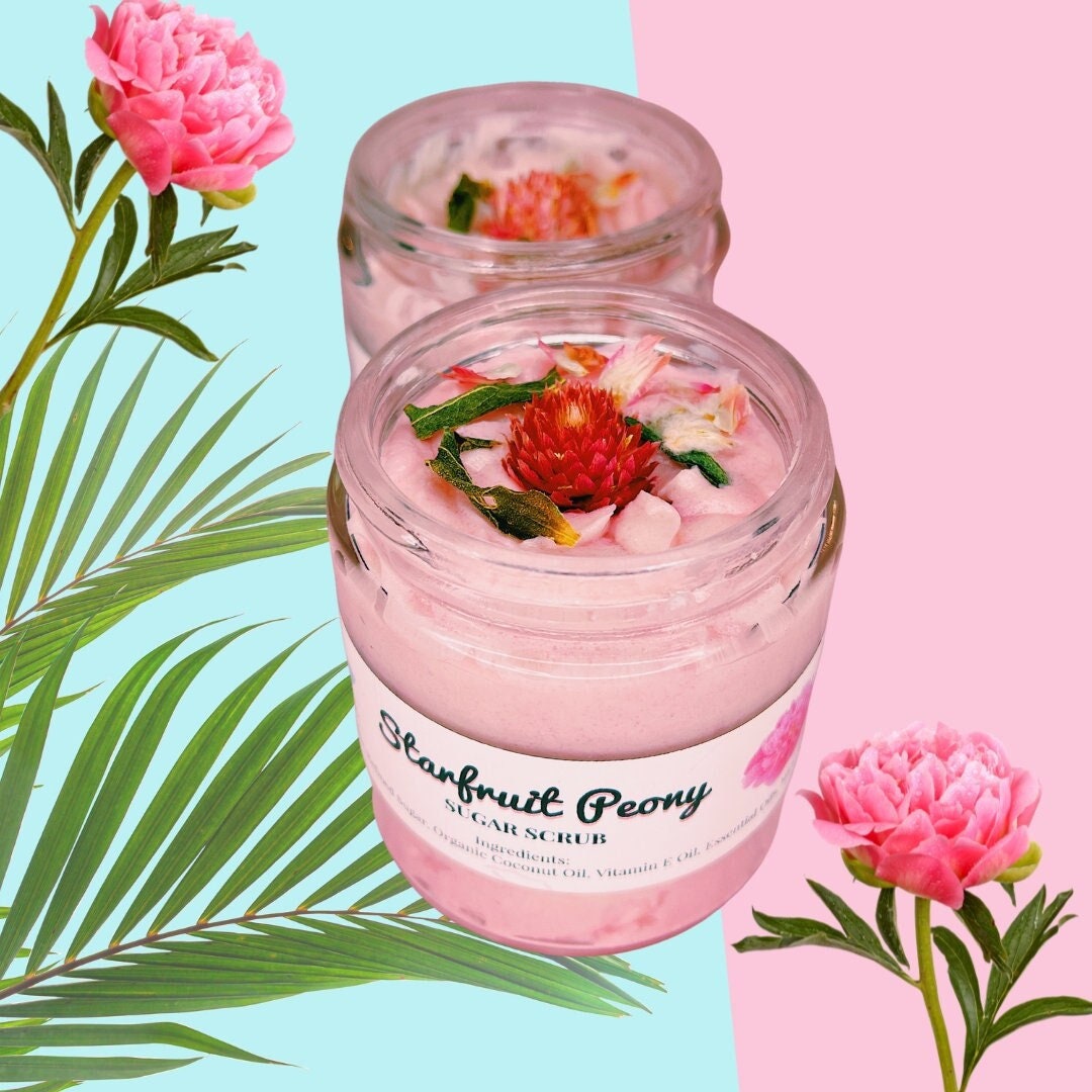 sternfrucht Peonie Zuckerpeeling | Blumen Handgemacht Ausgeschlagen Selbstfürsorge Hautpflege Empfindliche Haut Peeling Muttertag sternfrucht Peonie Zuckerpeeling | Blumen Handgemacht Ausgeschlagen Selbstfürsorge Hautpflege Empfindliche Haut Peeling Muttertag von Etsy - RosellasRadianceShop