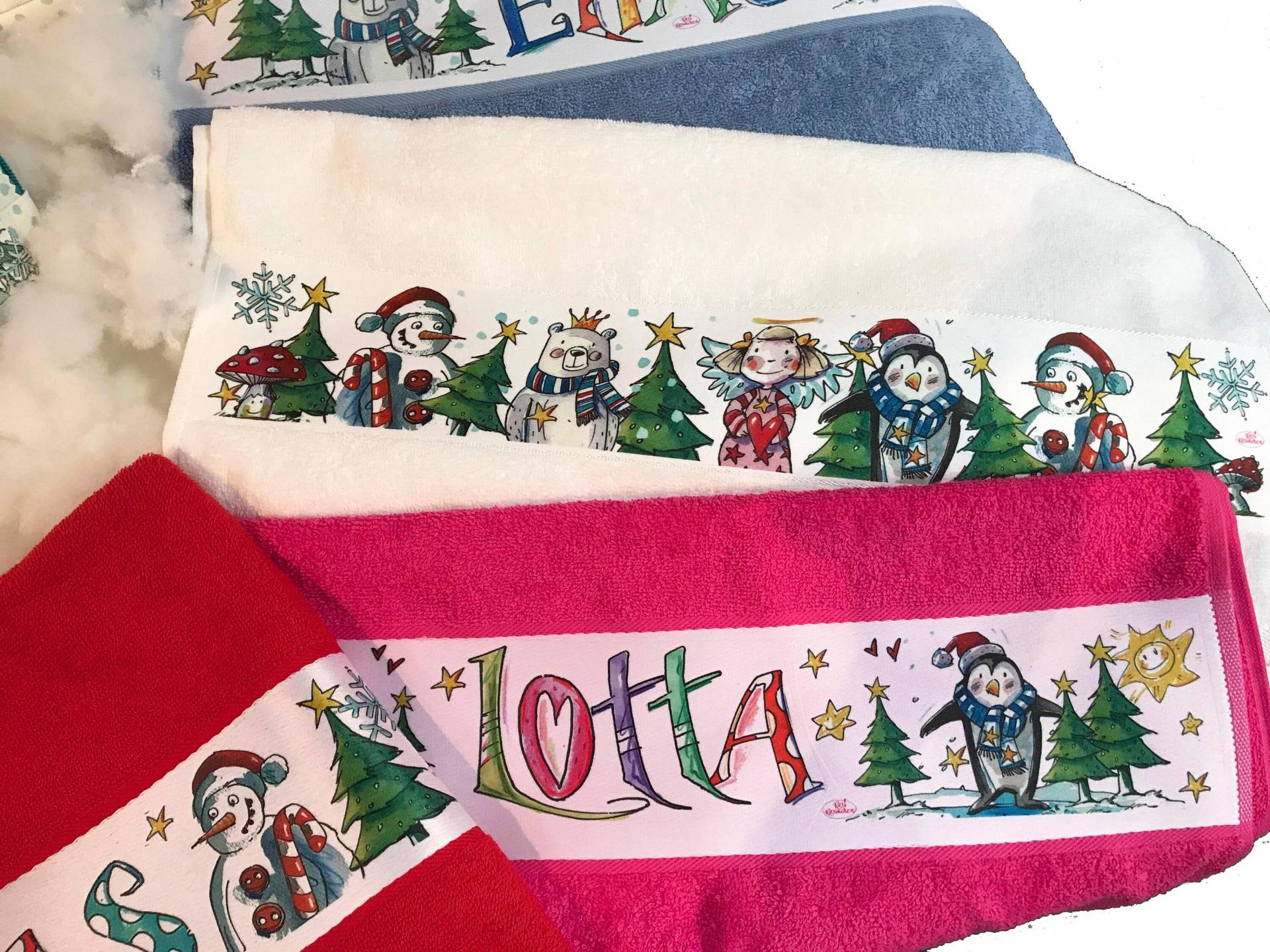 Handtuch Mit Namen Weihnachten, Weihnachtsmotive, Weihnachtsdeko, Weihnachtsdecko Badezimmer, Rosirosinchen von Etsy - RosiRosinchen