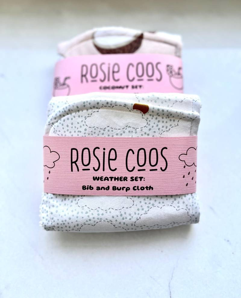 Sun Raindrops Clouds Baby Lätzchen Und Jungen Spucktuch Set von Etsy - RosieCoos