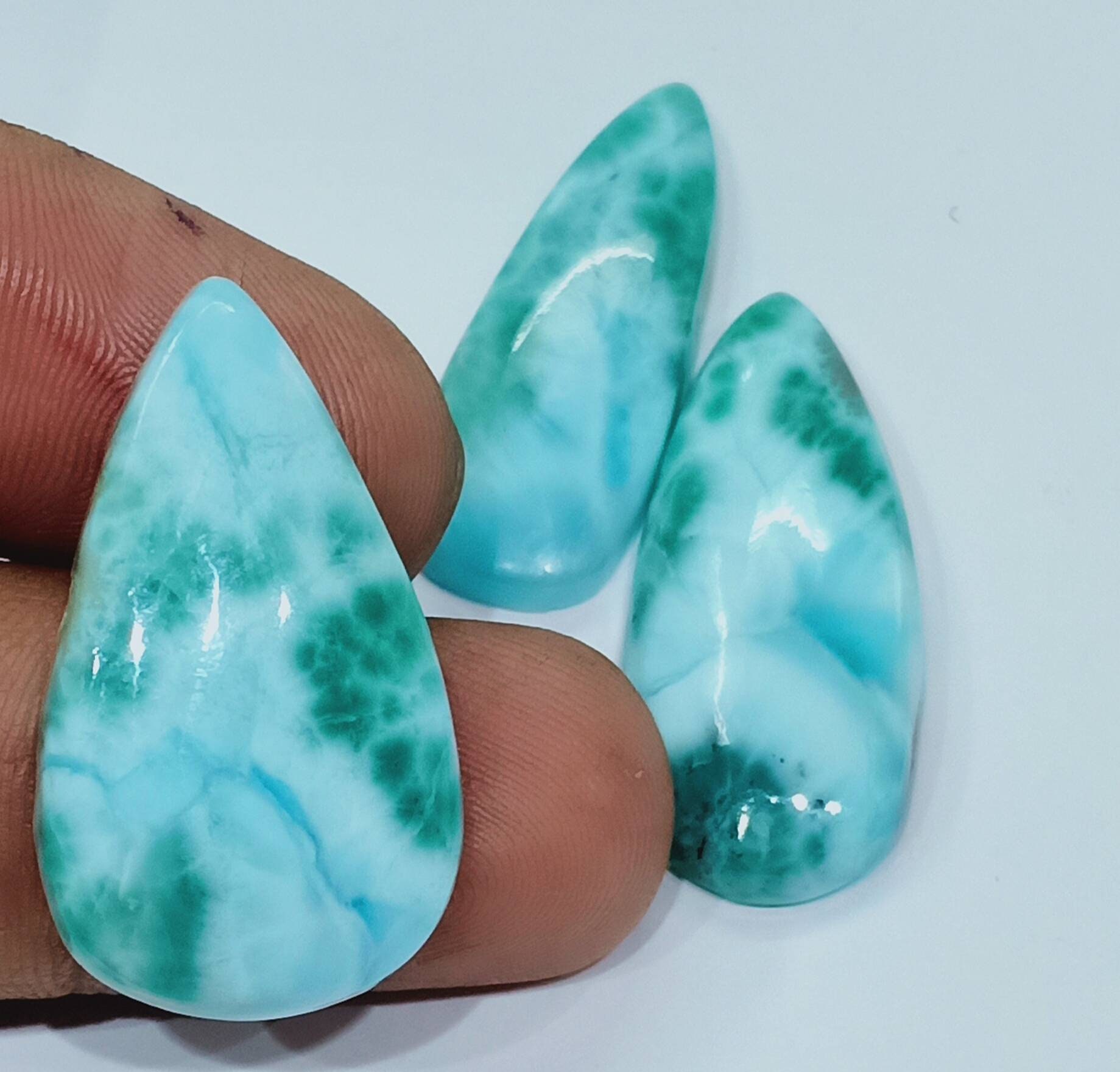 Larimar.3Pec Lot Paer Shape.weight54.20Carat Shape Full Blue Flash Shinelarimar Itam Gute Qualität Machen Ist Gut Larimar.3Pec Lot Paer Shape.weight54.20Carat Shape Full Blue Flash Shinelarimar Itam Gute Qualität Machen Ist Gut von Etsy - RoyalgemsGoods