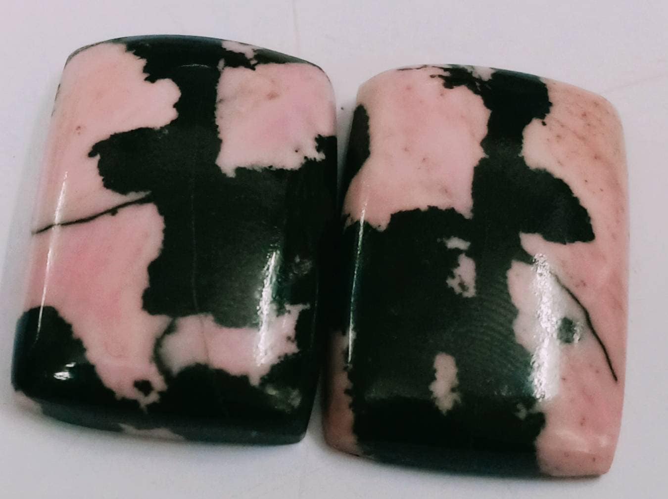 Rhodonite.2 Pec Lot Square Shape Siz18x26 Mm. Weight72.90 Carat Big Pic Rhodonite.2 Pec Lot Square Shape Siz18x26 Mm. Weight72.90 Carat Big Pic von Etsy - RoyalgemsGoods