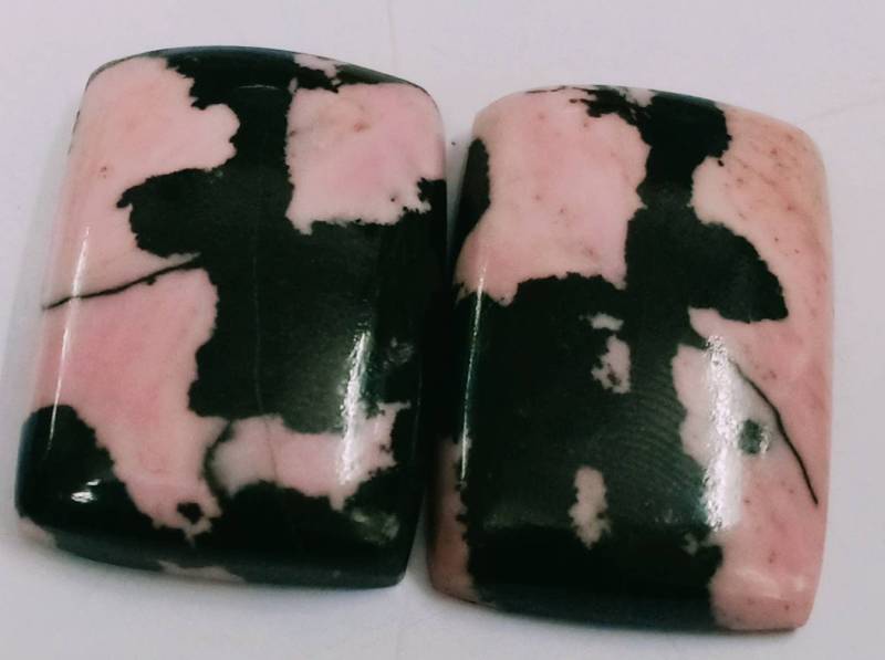 Rhodonite.2 Pec Lot Square Shape Siz18x26 Mm. Weight72.90 Carat Big Pic Rhodonite.2 Pec Lot Square Shape Siz18x26 Mm. Weight72.90 Carat Big Pic von Etsy - RoyalgemsGoods