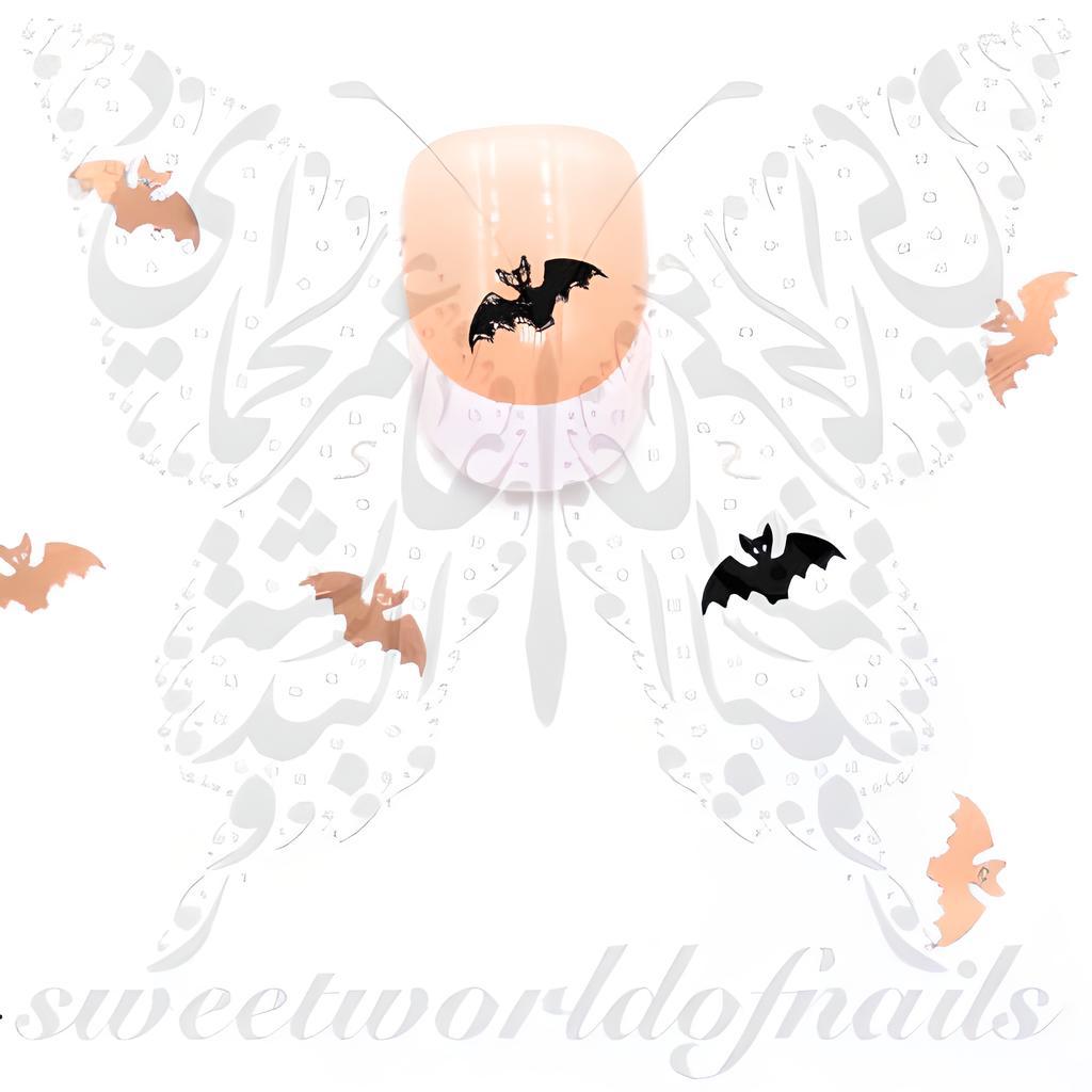 Halloween Nail Art Fledermaus Dünne Metallic Nagel Charms von Etsy - SWNails