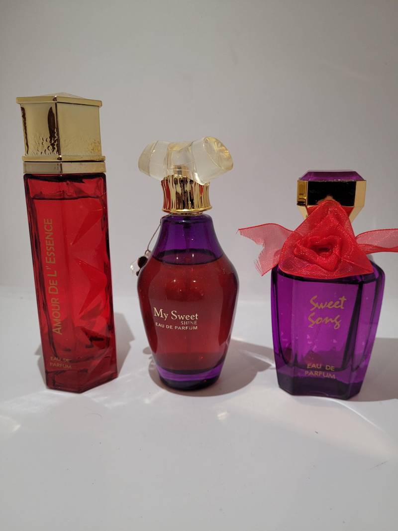 Bk Amour De L'essence/My Sweet Shine/Sweet Song Eau Parfum For Women 3x 100Ml B-Ware von Etsy - Saidoo00