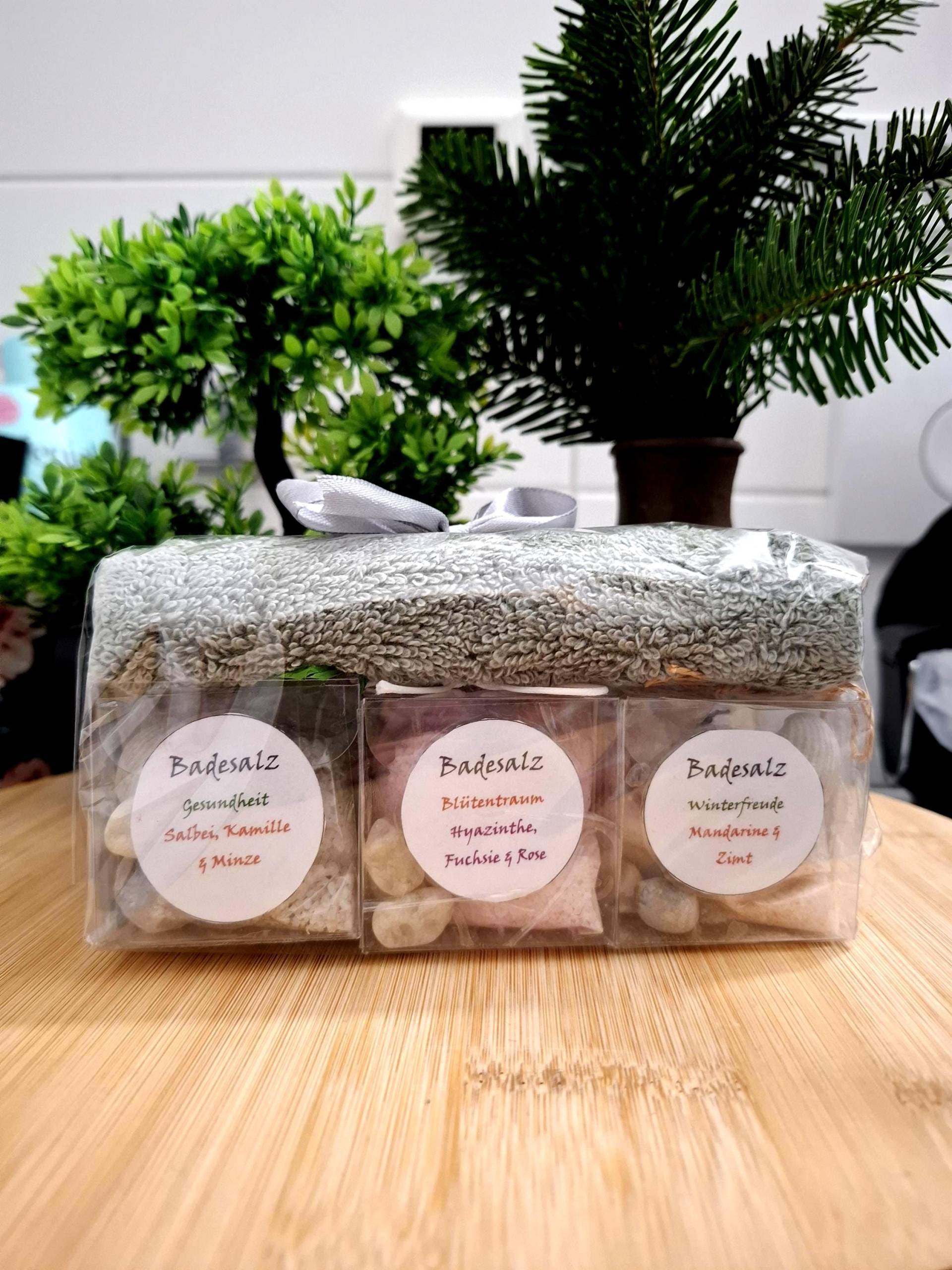 Kräuter Badesalz 3Er Set Mit Einem Waschlappen von Etsy - Salaika