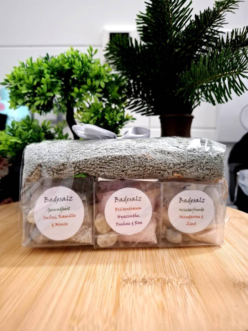 Kräuter Badesalz 3Er Set Mit Einem Waschlappen von Etsy - Salaika
