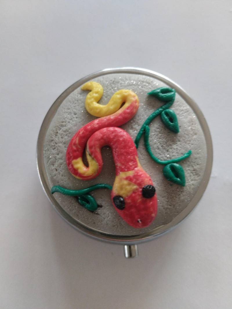 Niedliche Schlangen Pillendose von Etsy - SallyBySallyVanWyk