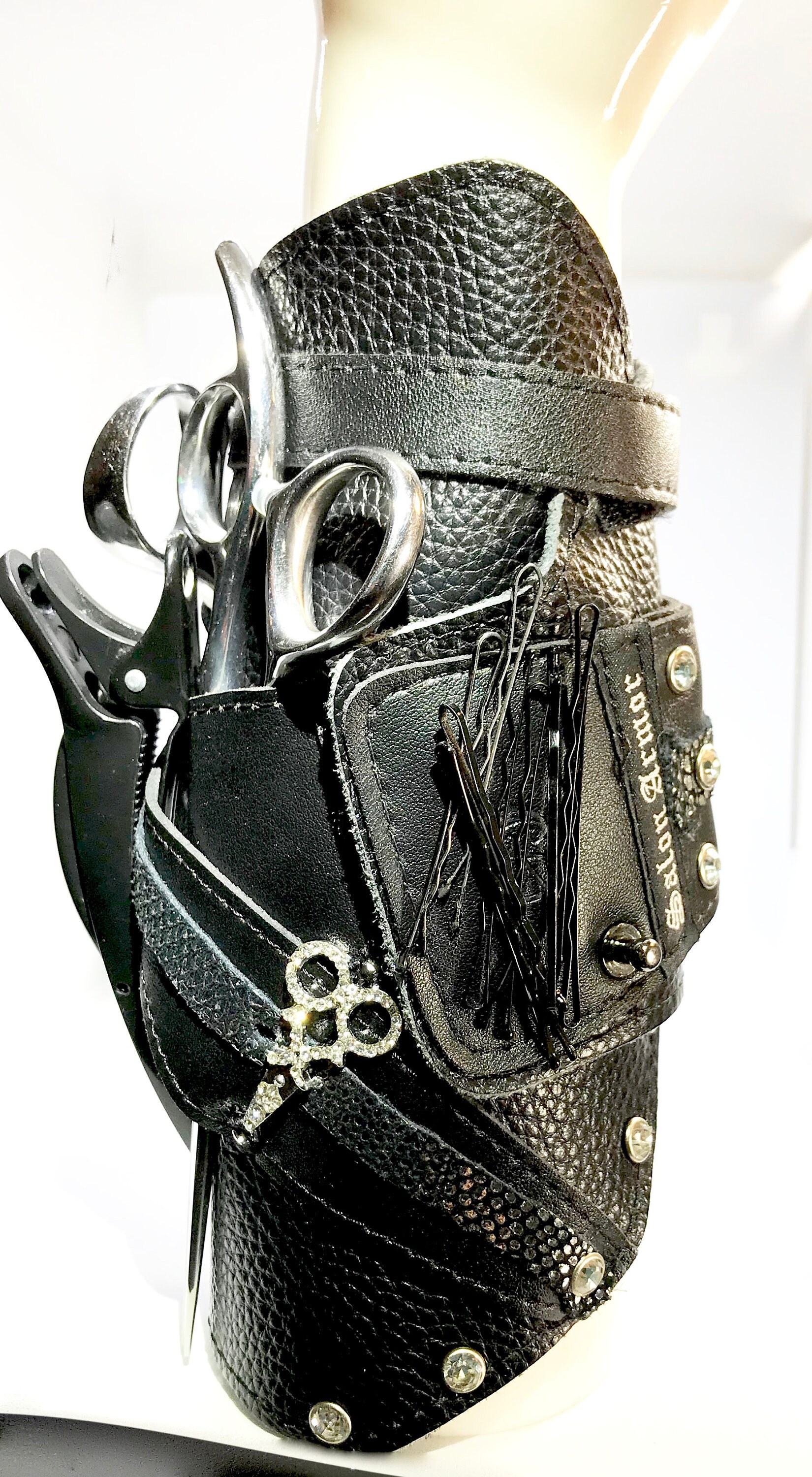 Magnetarmband Für Schere/Metallic Silber Leder Scherenhalter Salon Rüstung von Etsy - SalonArmor