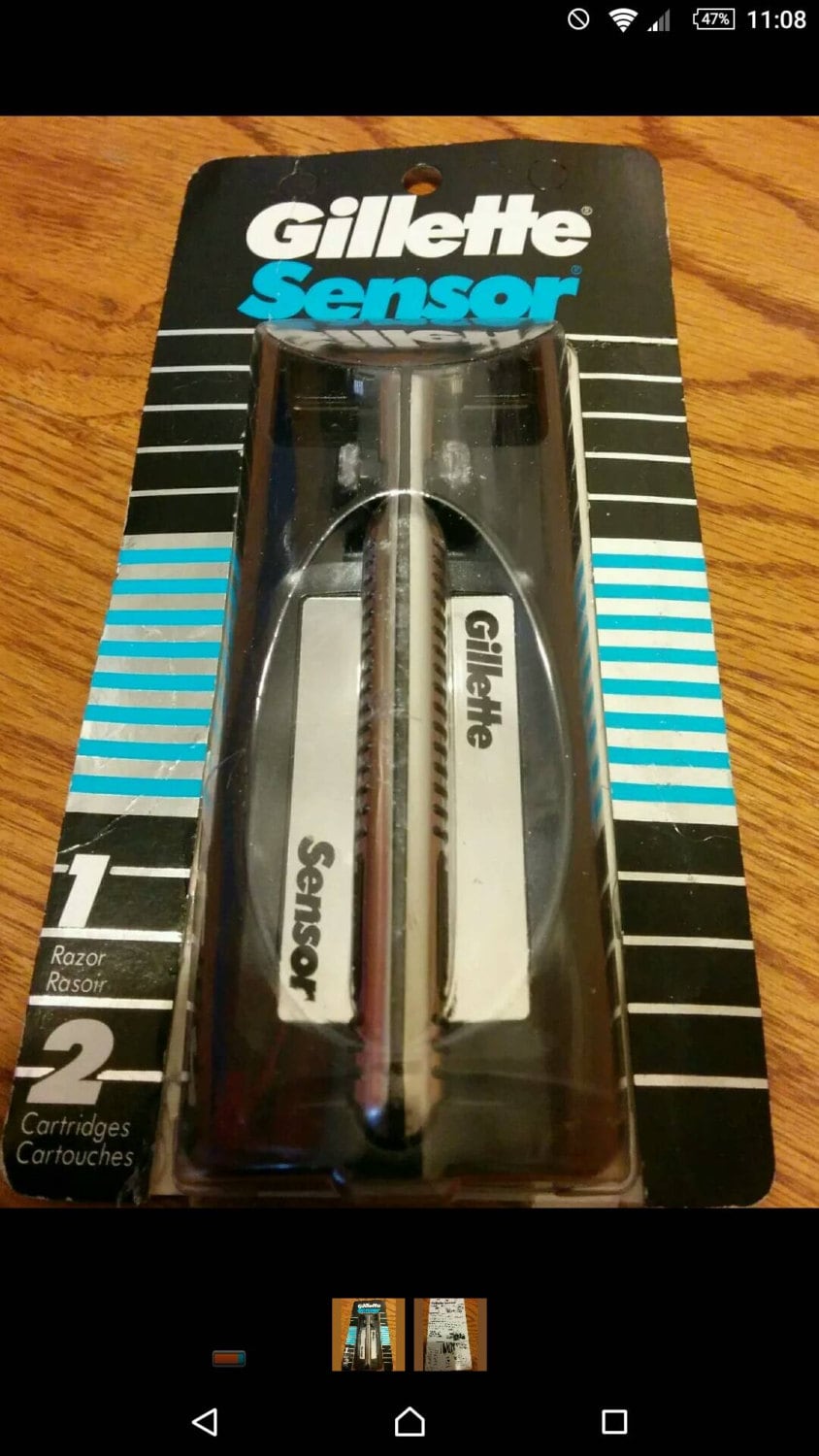 Vintage Gillette Sensor Rasierer Griff Neu in Verpackung Mit Patronen Von 1989 Selten von Etsy - SammysVintageStuff