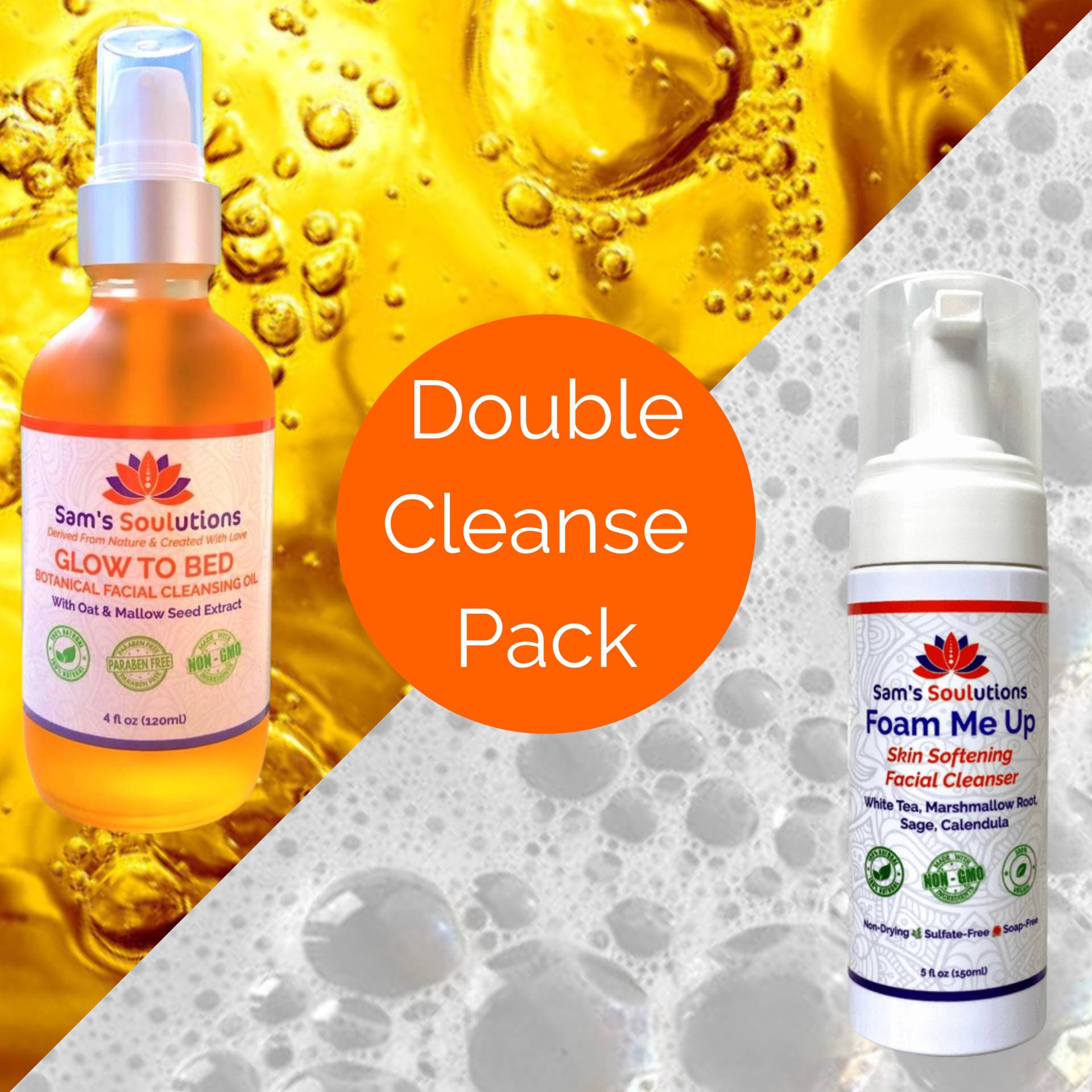 Double Cleanse Pack - Vorteilsbox Öl-Reinigung Mit Schäumender Gesichtswäsche Zum Entfernen Von Make-Up/ Lichtschutzfaktor/ Täglichem Schmutz von Etsy - SamsSoulutions