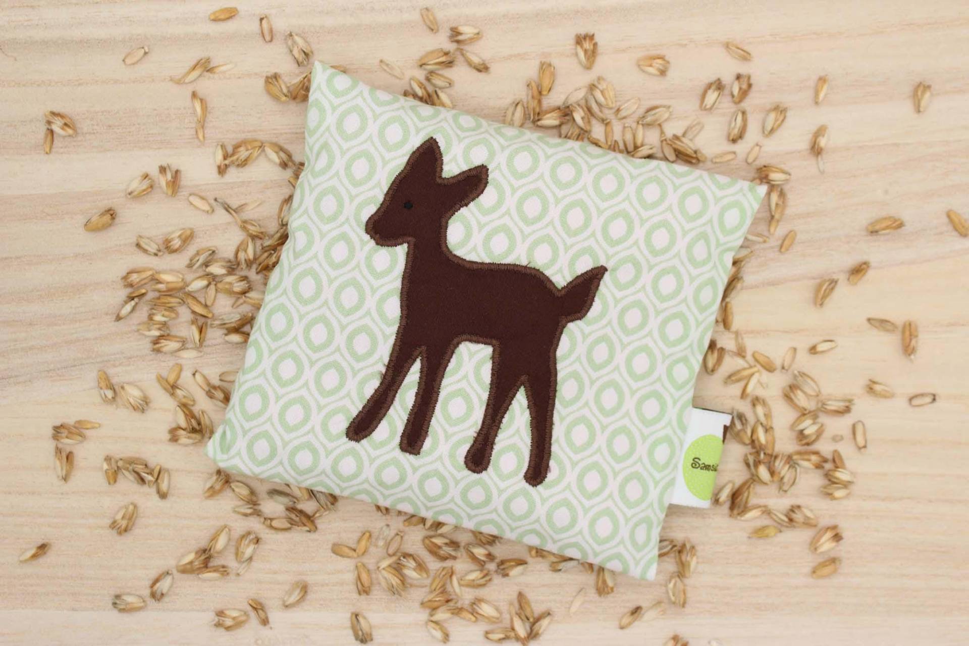 Dinkelkissen, Reh, Grün, Klein, Für Babies Und Kinder, Körnerkissen, Wärmekissen, Handwärmer von Etsy - SamsitaDesign