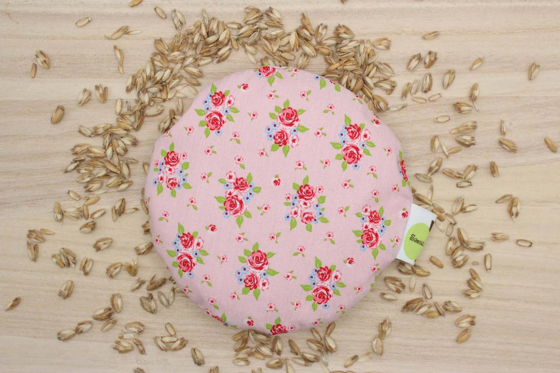 Dinkelkissen, Rund, Rosa, Geblümt, Klein, Für Babies Und Kinder, Körnerkissen, Wärmekissen, Handwärmer von Etsy - SamsitaDesign