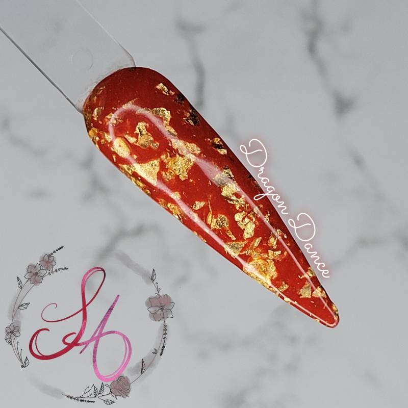 Drachentanz Rot Gold Folie Dip Pulver von Etsy - SandADipPowders