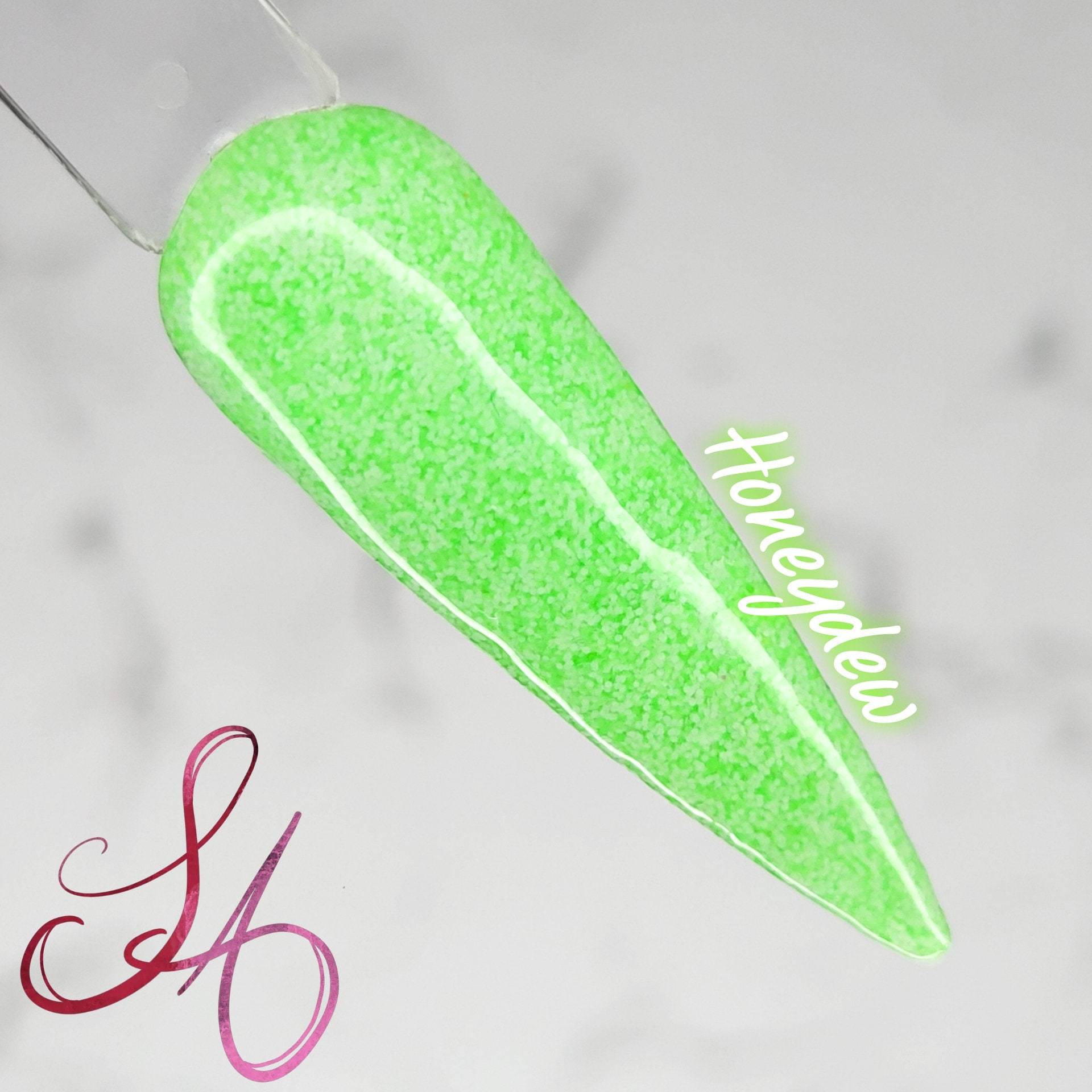 Honeydew Dip Powder Matte Neon Grün von Etsy - SandADipPowders