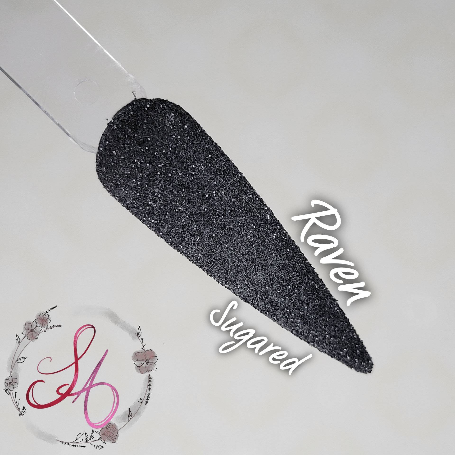 Raven Black Glitter Dip-Pulver von Etsy - SandADipPowders