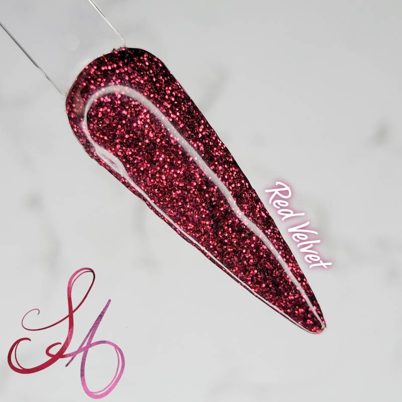 Rotes Samt-Dip-Pulver von Etsy - SandADipPowders