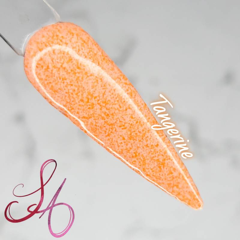 Tangerine Dip Powder in Mattem Neonorange von Etsy - SandADipPowders