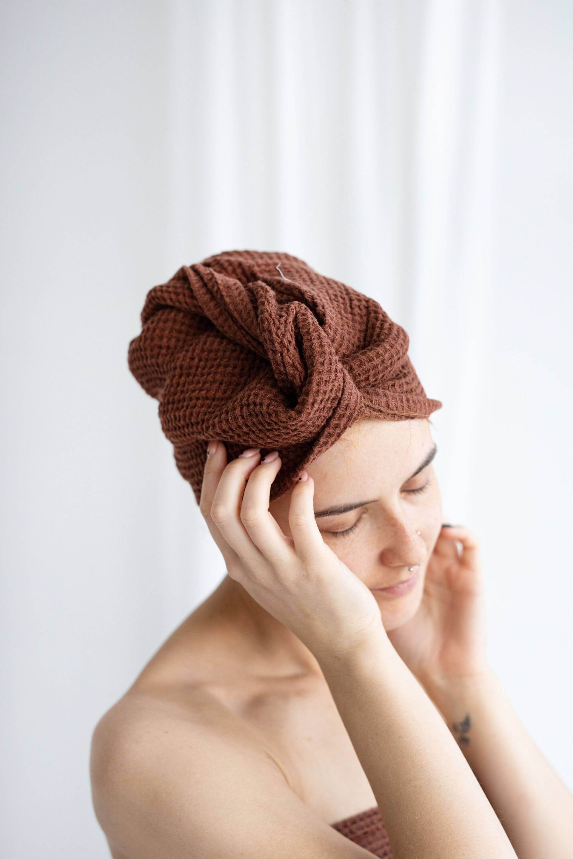 Waffel-Leinen-Haartuch, Natürliches Leinen-Waffel-Haartuch, Leinen-Saunatuch Für Haare, Leinen-Haartuch, Leinen-Waffel-Turban, Leinen-Geschenk Sie von Etsy - SandSnowLinen