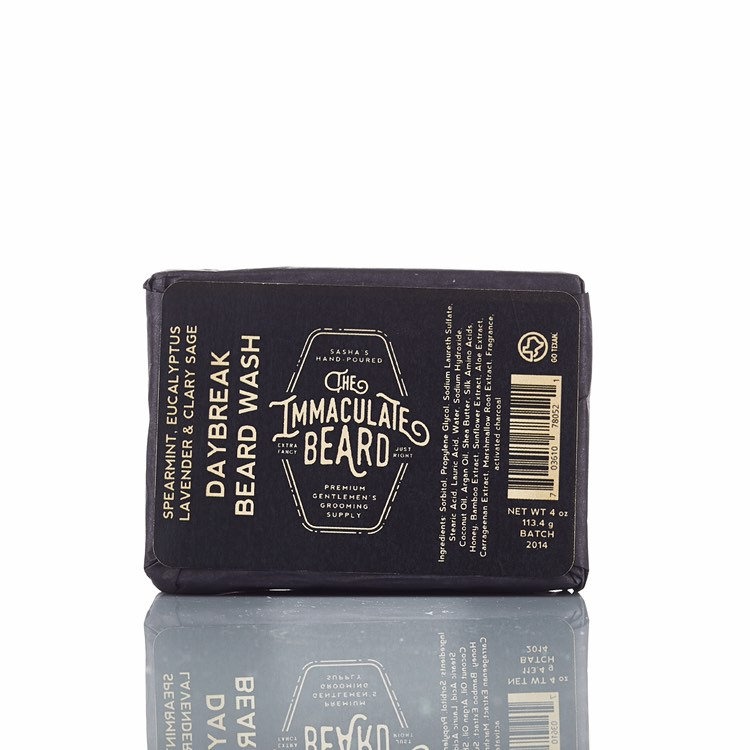 Daybreaker Beard Wash Bar Holzkohle, Grüne Minze & Eukalyptus von Etsy - SashasHandPoured