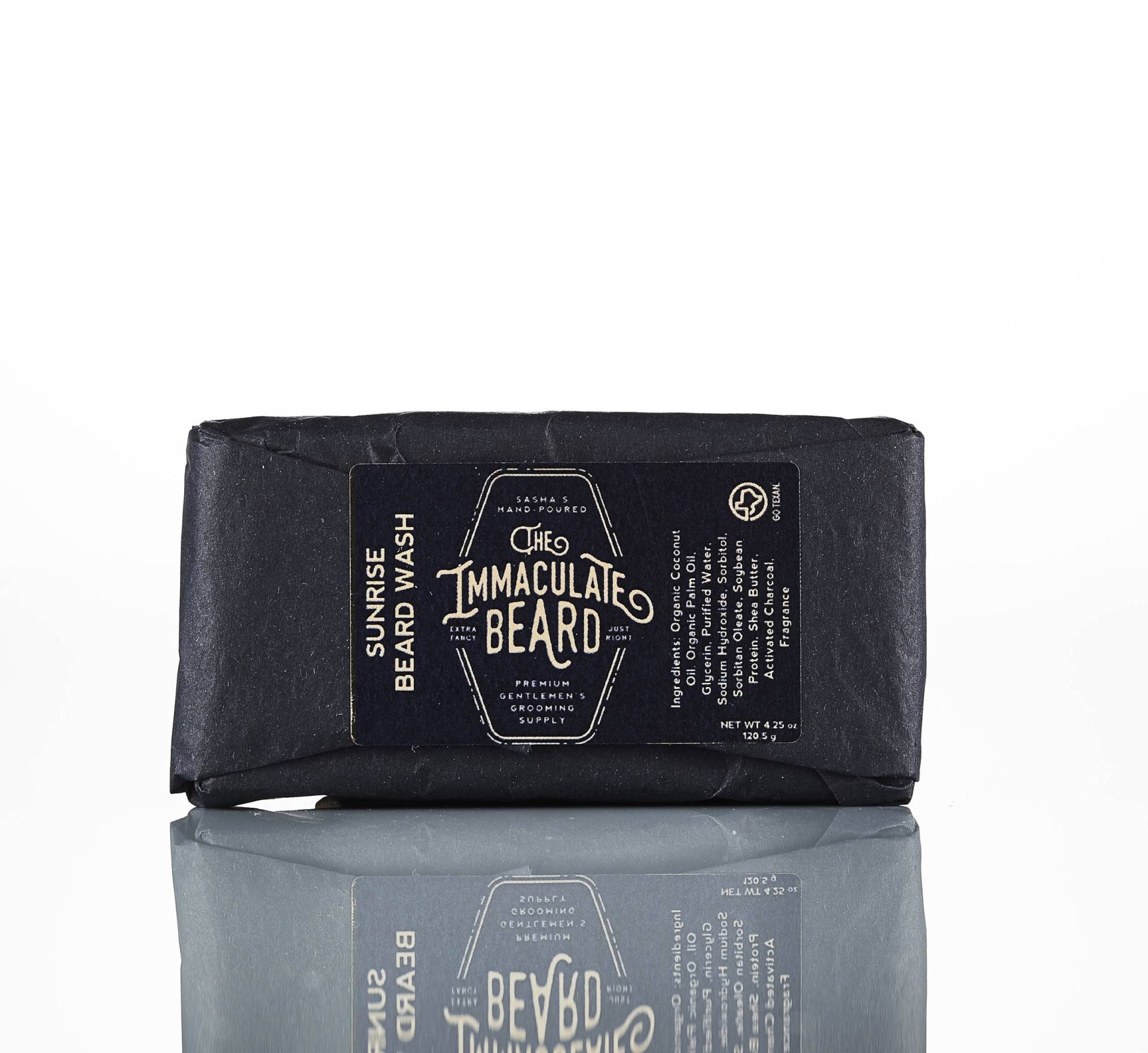 Sunrise Beard Wash Kohleseife Mit Eichenmoos & Zedernholz von Etsy - SashasHandPoured