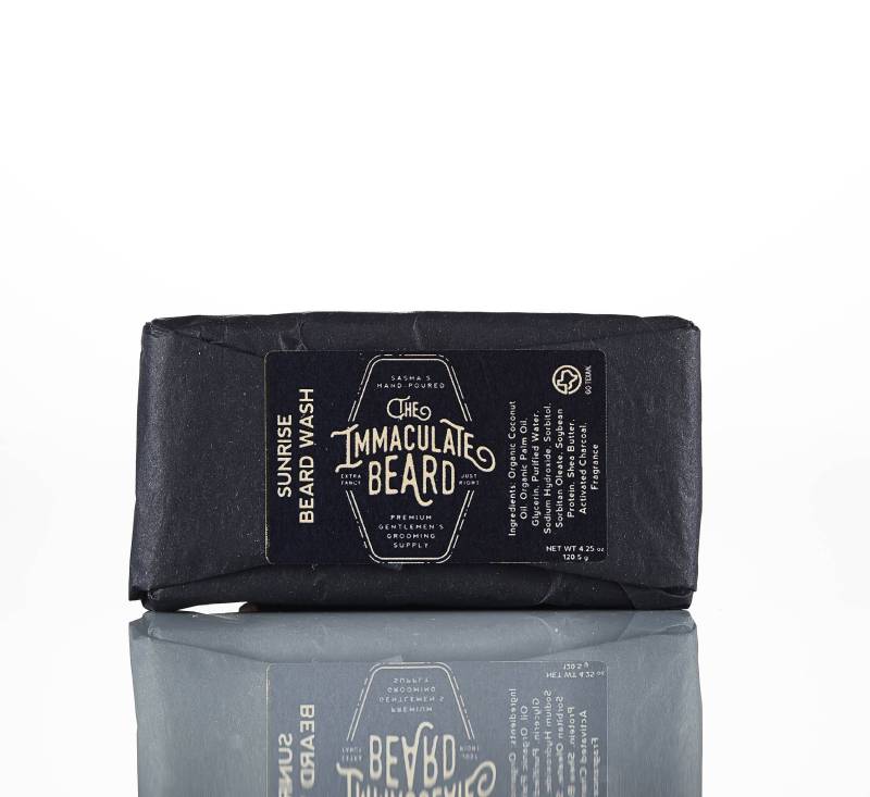 Sunrise Beard Wash Kohleseife Mit Eichenmoos & Zedernholz von Etsy - SashasHandPoured