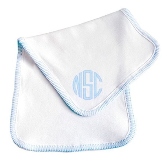 Monogrammiert Baby Spucktuch Blau Genäht Neugeborenen Geschenk Monogrammiert Baby Spucktuch Blau Genäht Neugeborenen Geschenk von Etsy - SassyBlossom