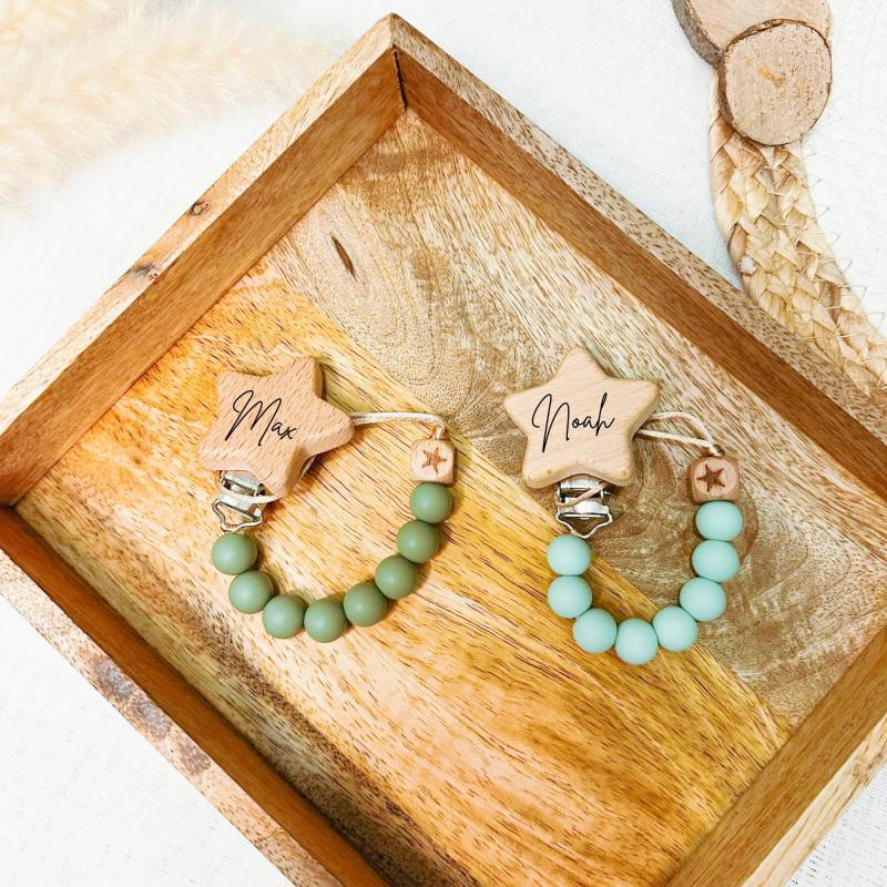 Schnullerkette Mit Namen, Personalisiertes Geschenk, Geschenk Baby von Etsy - SassyloveDE