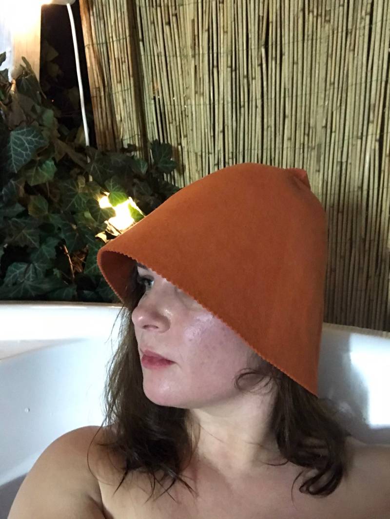 Saunahut Fuchs, Dunkel Orange Gefilzter Hut Für Sauna Banya Saunahut Fuchs, Dunkel Orange Gefilzter Hut Für Sauna Banya von Etsy - Saunaworld