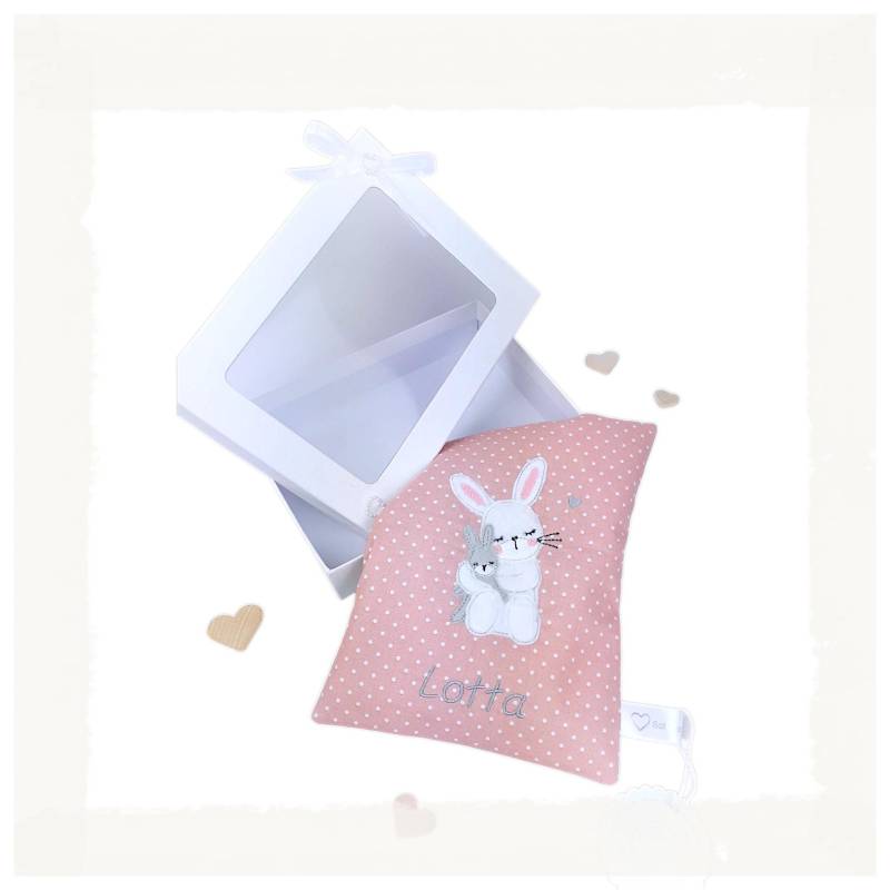 Wärmekissen "Häschen" Personalisierbar Mit Geschenkbox, Geschenk Für Taufe Oder Geburt, Babyparty, Geschenkidee Baby von Etsy - Schaetzchenmacher