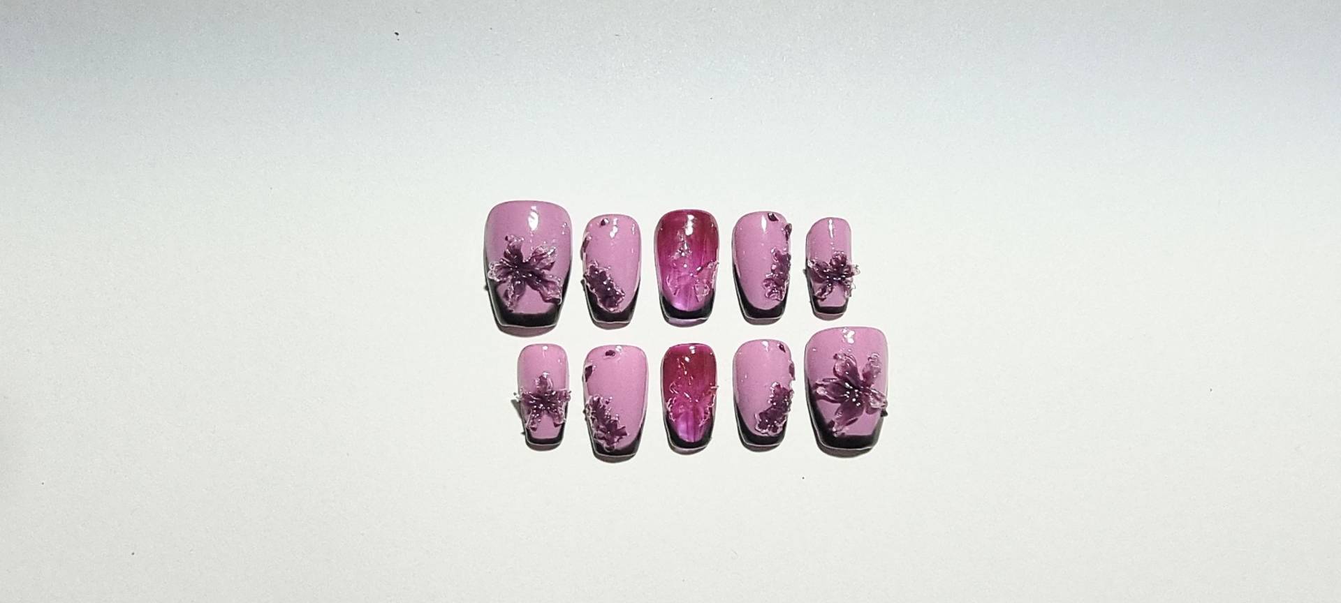 Press On Nails Mit 3D Blumen, Inspiriert Von Bridgestone Press On Nails Mit 3D Blumen, Inspiriert Von Bridgestone von Etsy - SchatLy