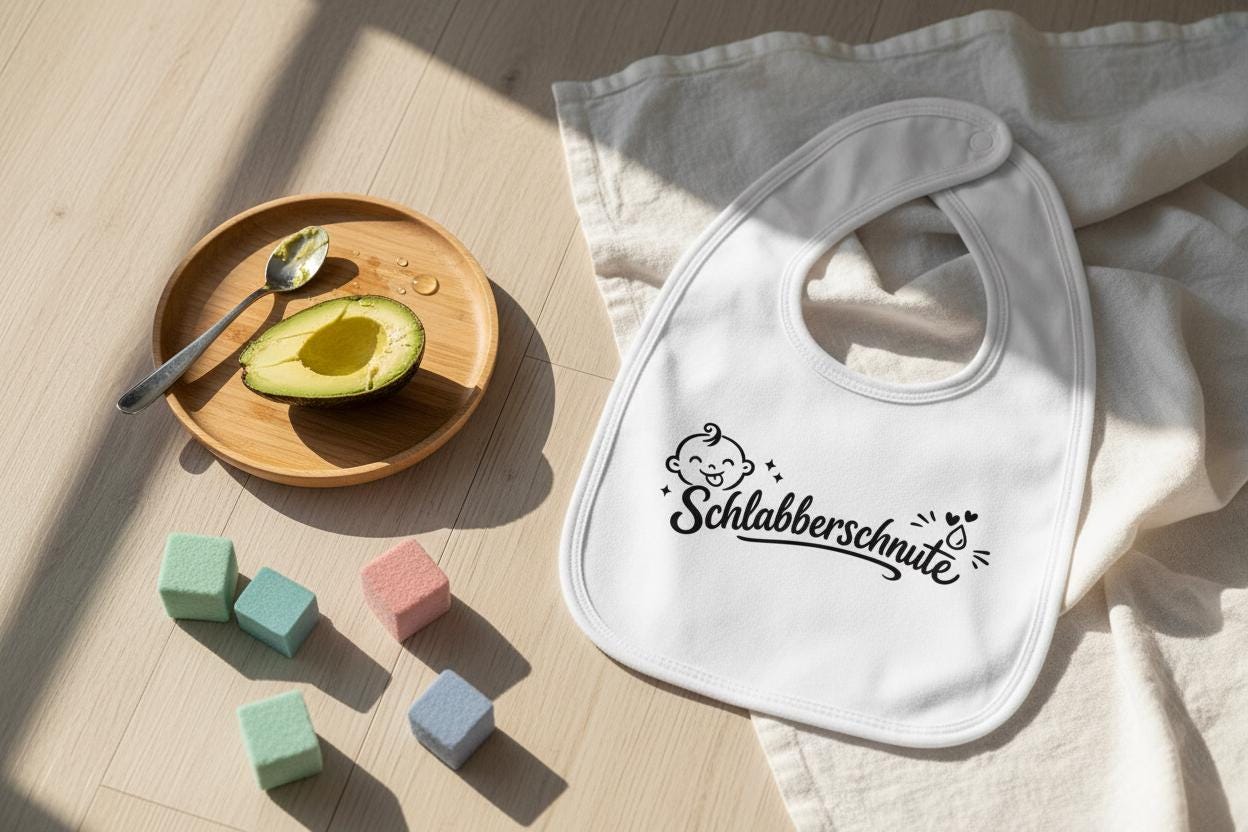 Baby Lätzchen Aus 100 % Baumwolle - Süßer „Schlabberschnute" Aufdruck Weich & Hautfreundlich von Etsy - SchlabberschnuteDE