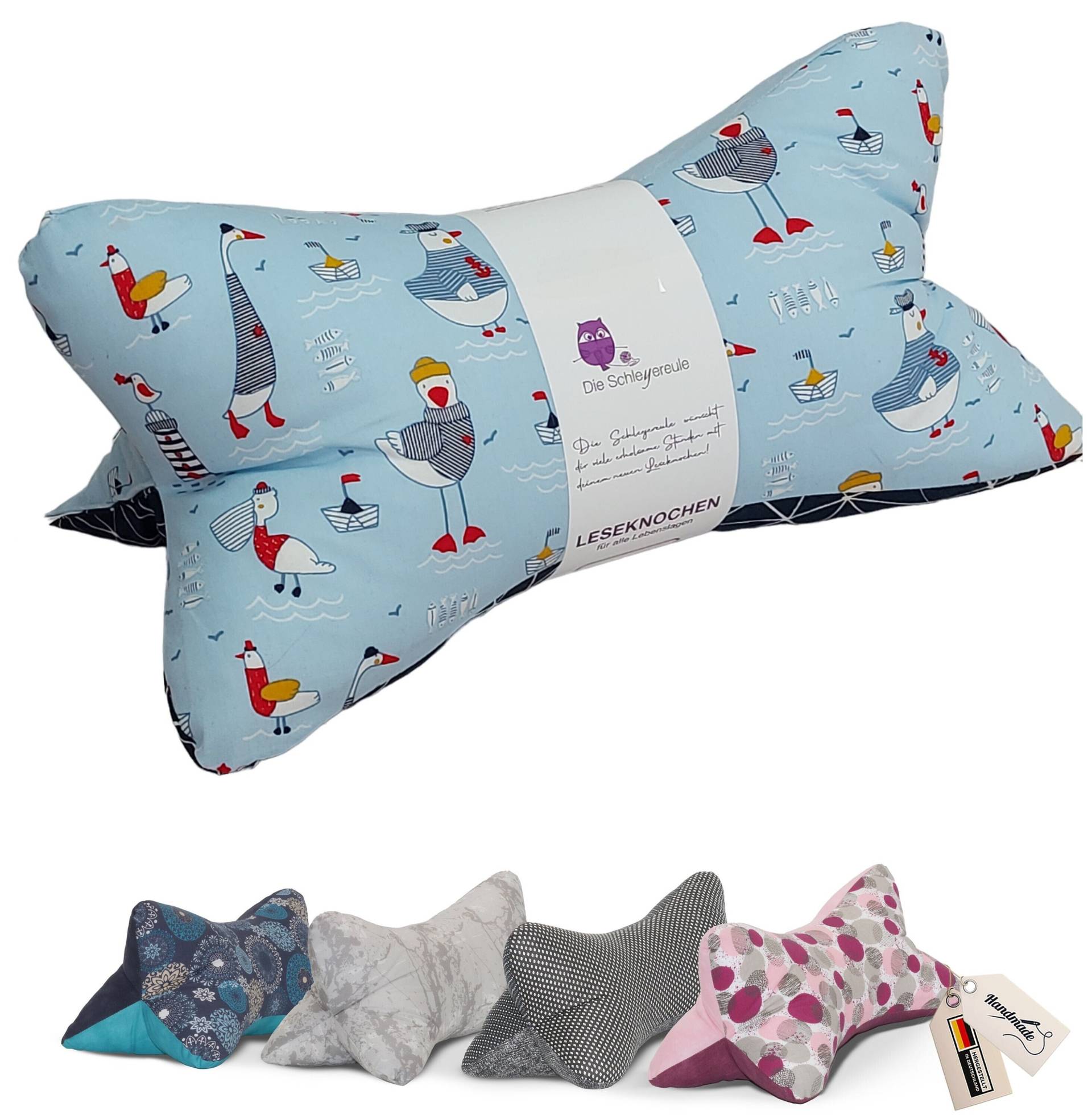 Leseknochen Fiete | Nackenkissen Nackenrolle Kissen Tablethalter Buchstütze Nackenhörnchen Waschbar Leseknochen Fiete | Nackenkissen Nackenrolle Kissen Tablethalter Buchstütze Nackenhörnchen Waschbar von Etsy - Schleyereule