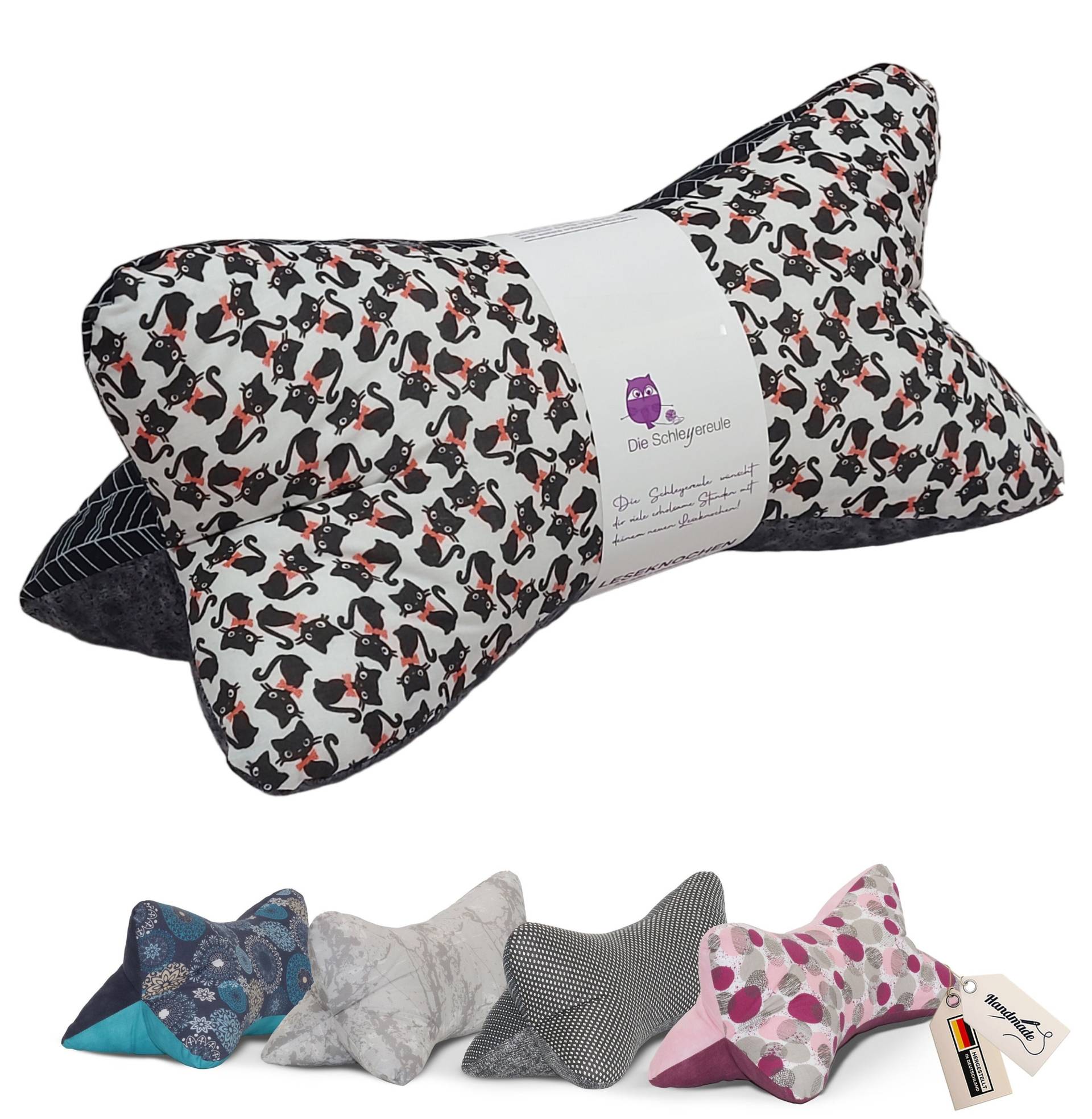 Leseknochen Katzenliebe | Nackenkissen Nackenrolle Kissen Tablethalter Buchstütze Nackenhörnchen Waschbar Leseknochen Katzenliebe | Nackenkissen Nackenrolle Kissen Tablethalter Buchstütze Nackenhörnchen Waschbar von Etsy - Schleyereule