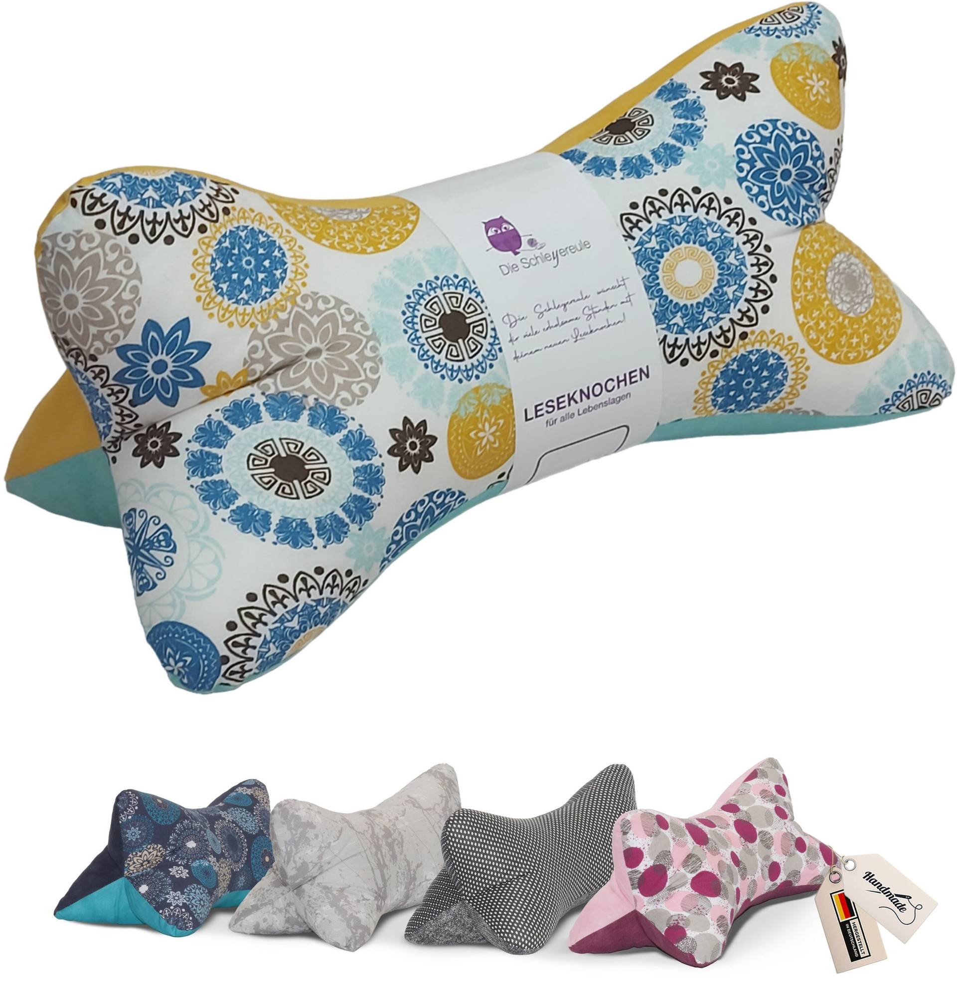 Leseknochen Mandala Mint | Nackenkissen Nackenrolle Kissen Tablethalter Buchstütze Nackenhörnchen Deko Waschbar Leseknochen Mandala Mint | Nackenkissen Nackenrolle Kissen Tablethalter Buchstütze Nackenhörnchen Deko Waschbar von Etsy - Schleyereule
