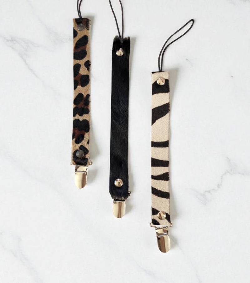 Schnullerkette Aus Leder Mit Animal Print von Etsy - Schmuckoroshe