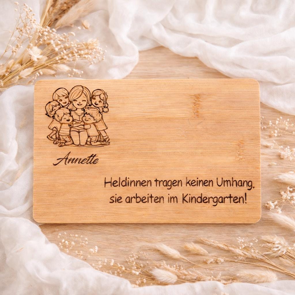Personalisiertes Schneidebrett Erzieherin Geschenk, Kindergarten Heldin Gravur, Abschiedsgeschenk Kita, Bambus Brett Mit Name von Etsy - SchnickSchnackWerk