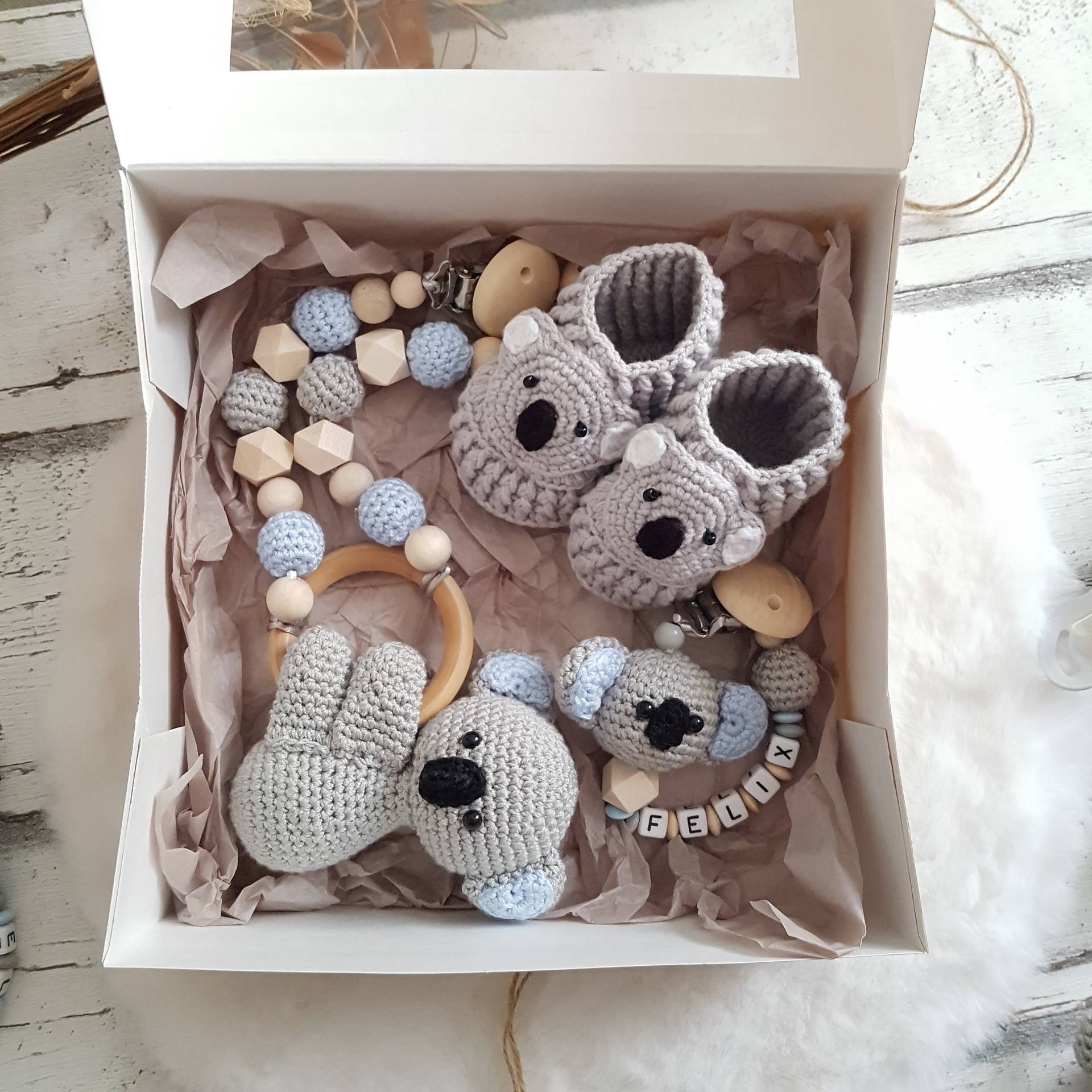 Babygeschenk Zur Geburt Koalabär, Kinderwagenkette, Schnullerkette Mit Namen Babygeschenk Zur Geburt Koalabär, Kinderwagenkette, Schnullerkette Mit Namen von Etsy - SchnullerkettenHaSi