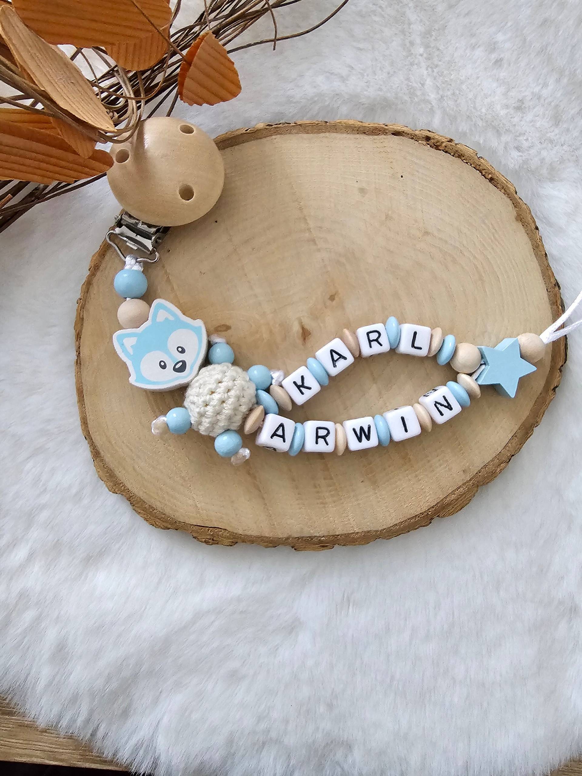 Schnullerkette Mit Doppelnamen, Schnullerkette Fuchs, Personalisierte Schnullerkette, Nuckelkette Schnullerkette Mit Doppelnamen, Schnullerkette Fuchs, Personalisierte Schnullerkette, Nuckelkette von Etsy - SchnullerkettenHaSi
