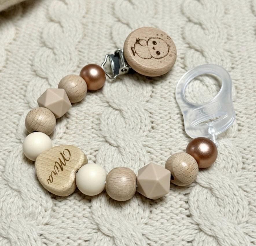 Personalisierte Schnullerkette Mit Namen - Baby Geschenk Zur Geburt & Taufe Bpa-Frei von Etsy - SchnullerkettenMira