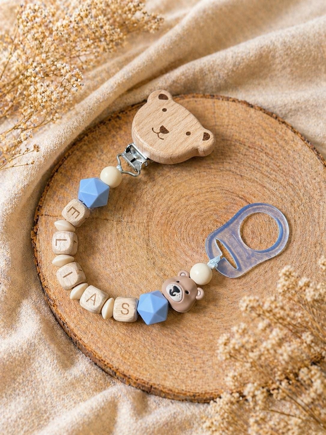Schnullerkette Mit Namen Bär - Personalisiertes Baby Geschenk Zur Geburt Oder Taufe Schnullerkette Mit Namen Bär - Personalisiertes Baby Geschenk Zur Geburt Oder Taufe von Etsy - SchnullerkettenMira
