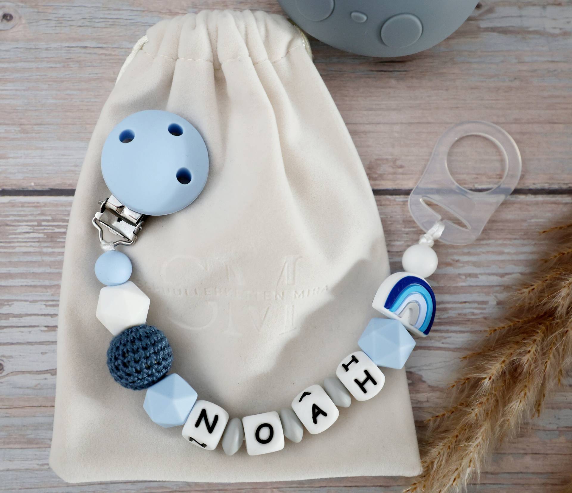 Schnullerkette Mit Namen Jungen Schnullerkette Mit Namen Jungen von Etsy - SchnullerkettenMira