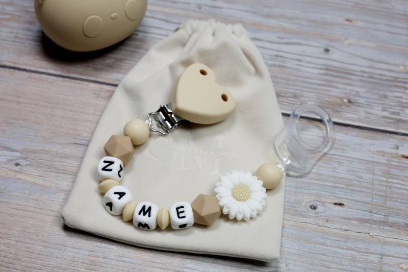 Schnullerkette Mit Namen Mädchen von Etsy - SchnullerkettenMira