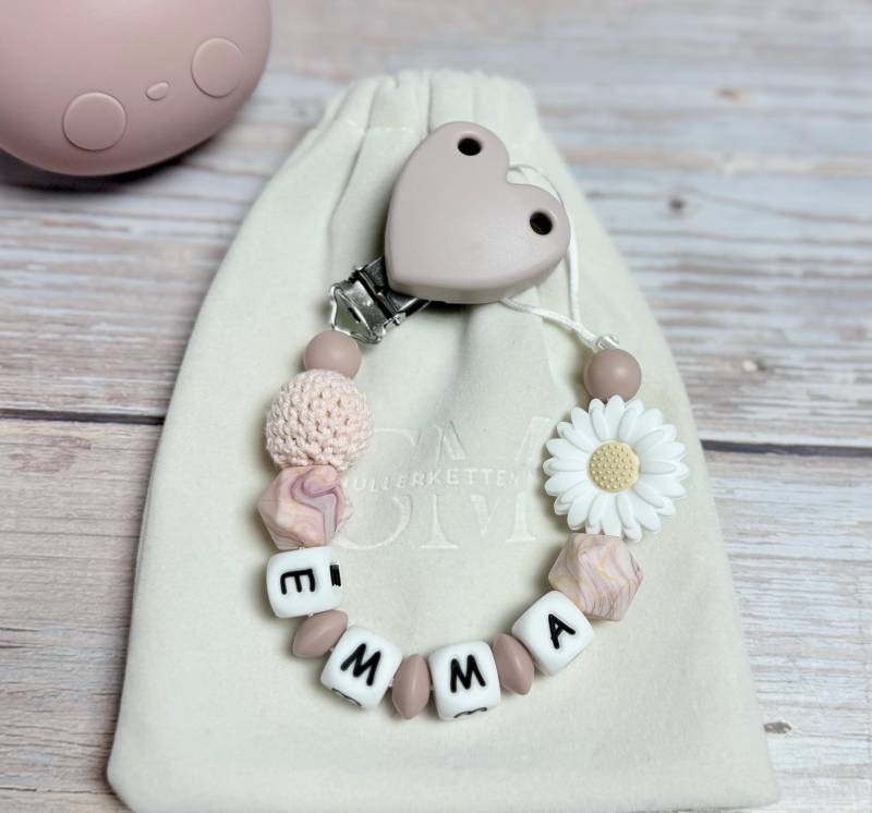 Schnullerkette Mit Namen Mädchen von Etsy - SchnullerkettenMira