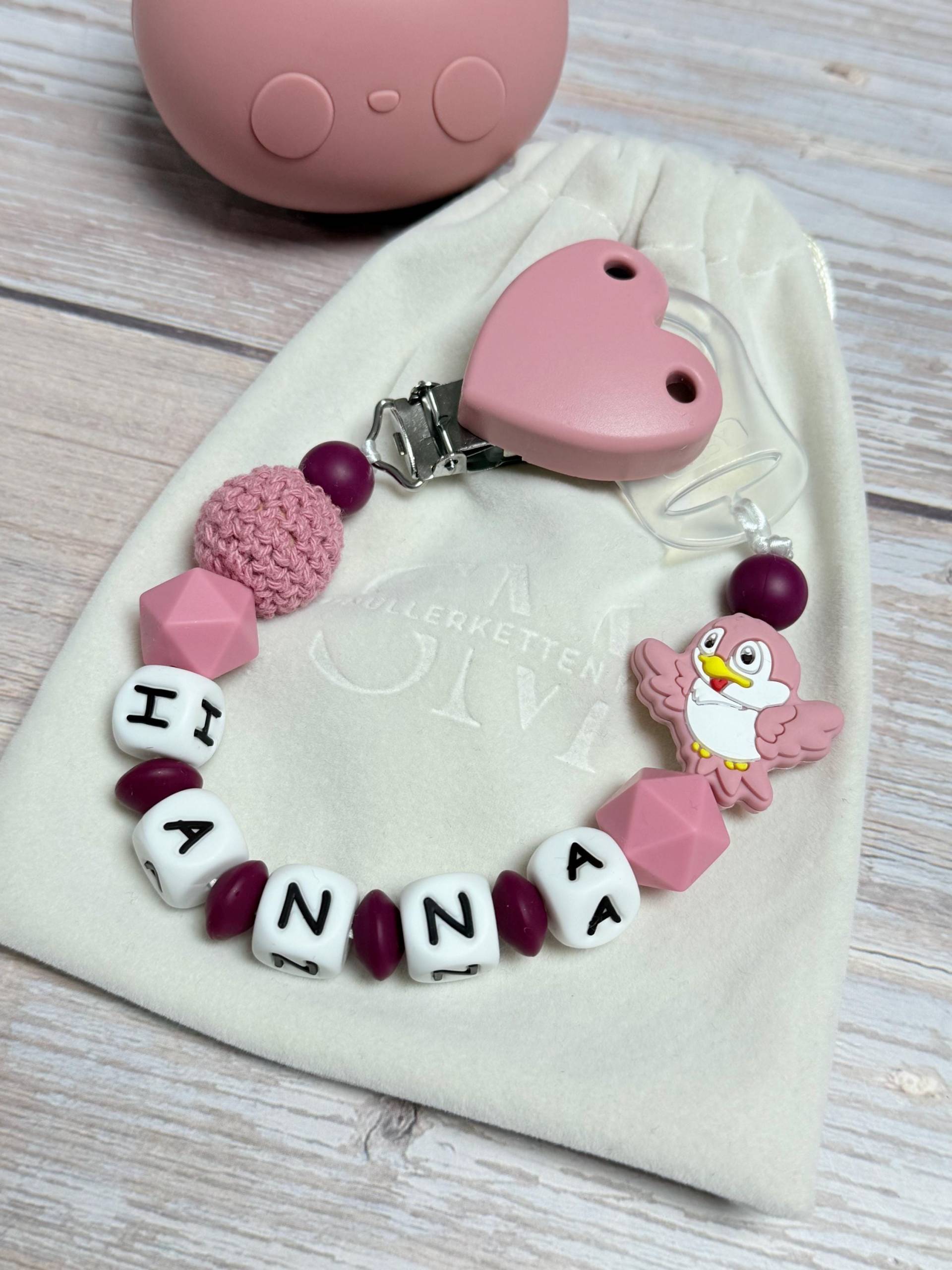 Schnullerkette Mit Namen Mädchen Schnullerkette Mit Namen Mädchen von Etsy - SchnullerkettenMira
